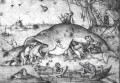 Los peces grandes se comen a los peces pequeños El campesino renacentista flamenco Pieter Bruegel el Viejo